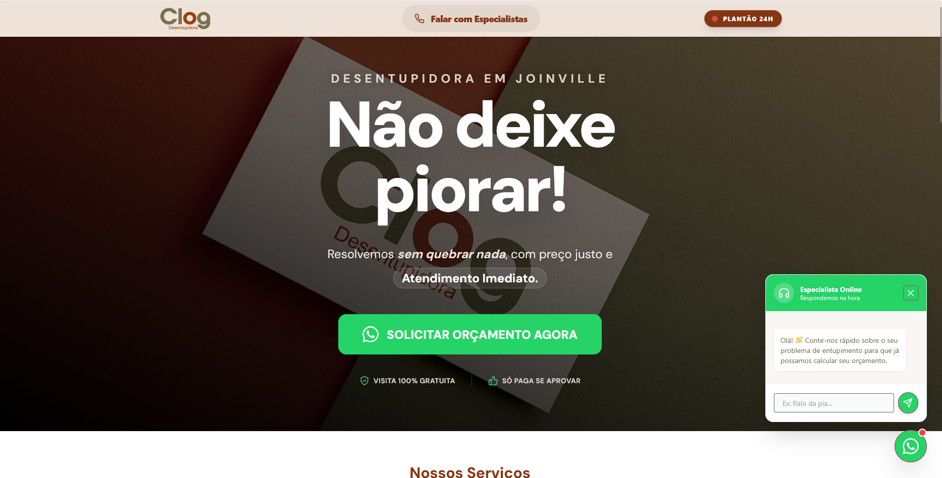 Site Clog Desentupidora